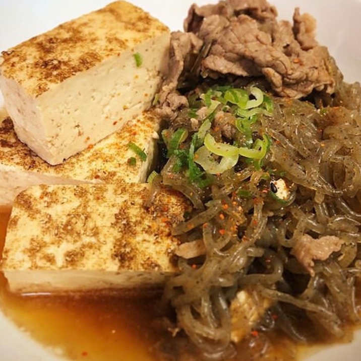 すき焼きのたれで作る肉豆腐♪♪